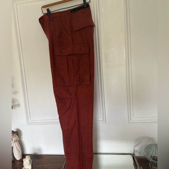 Rag & Bone Red Cargo Pants with Straight Leg - Picture 9 of 10